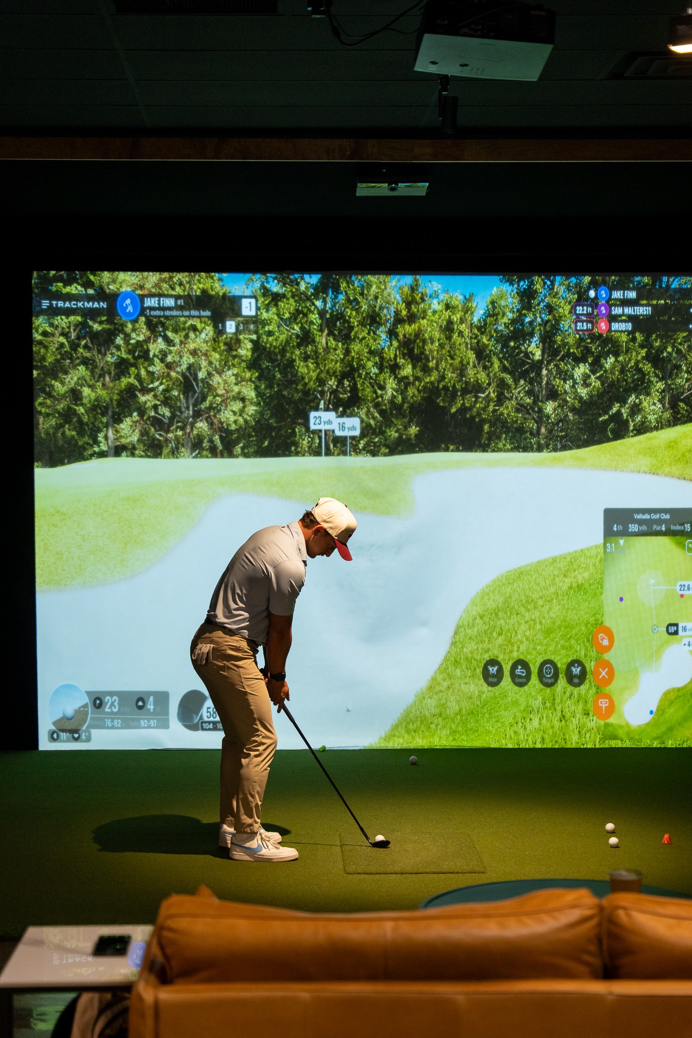 Golf simulator at The Hideout